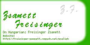 zsanett freisinger business card